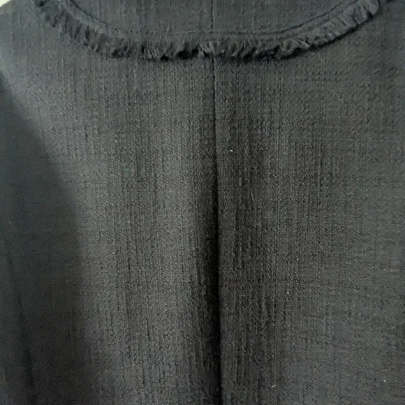 Karl Lagerfield Medium Black Tweed Blazer Jacket - Picture 12 of 16